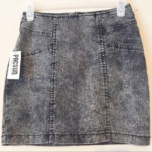 NWT Nollie High Waist Black Denim Skirt